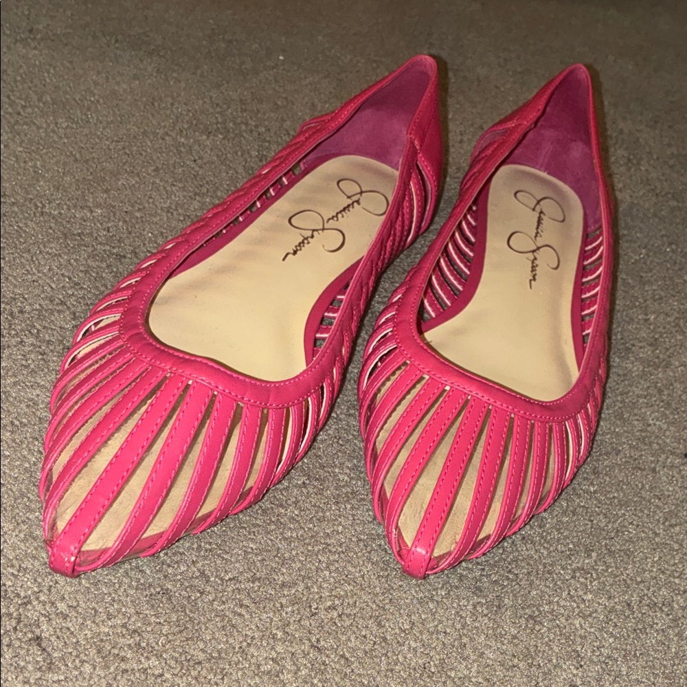 Jessica Simpson Pink Cutout Flats